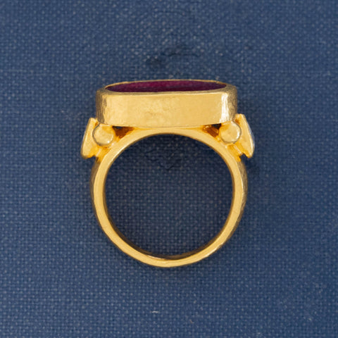 4.50ct Ruby Bezel Ring, by Gurhan