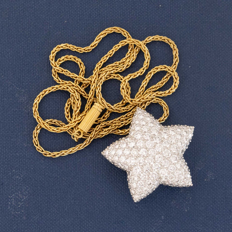 4.50ctw Diamond Pave Star Slider Pendant, by Kurt Wayne