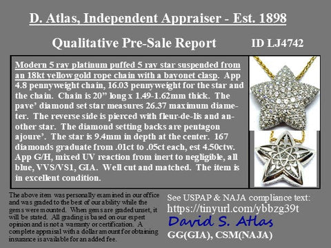 4.50ctw Diamond Pave Star Slider Pendant, by Kurt Wayne