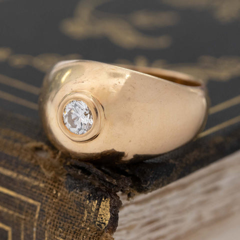 .45ct Round Brilliant Cut Diamond Dome Ring French