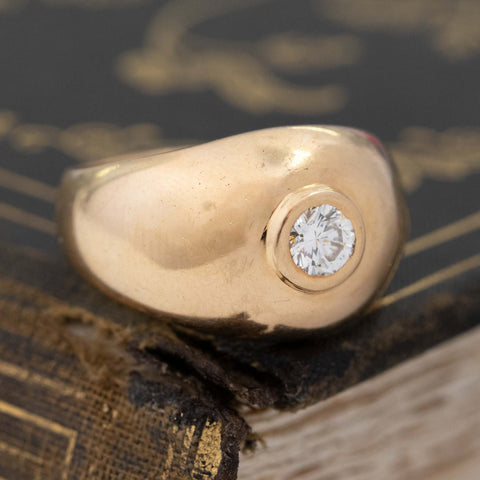 .45ct Round Brilliant Cut Diamond Dome Ring French
