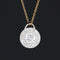 .45ct Vintage Round Brilliant Cut Diamond Engraved Pendant