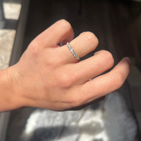.45ctw Old European Cut Diamond Half-Hoop Band