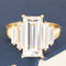 4.61ctw Antique Baguette Cut Diamond ring in 18kt yellow gold, GIA I VVS2.
