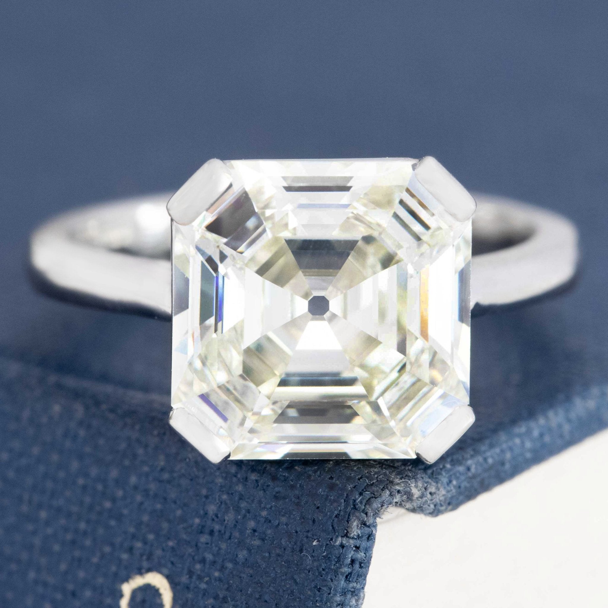 4.62ct Antique Asscher Cut Diamond Solitaire, GIA M VVS2