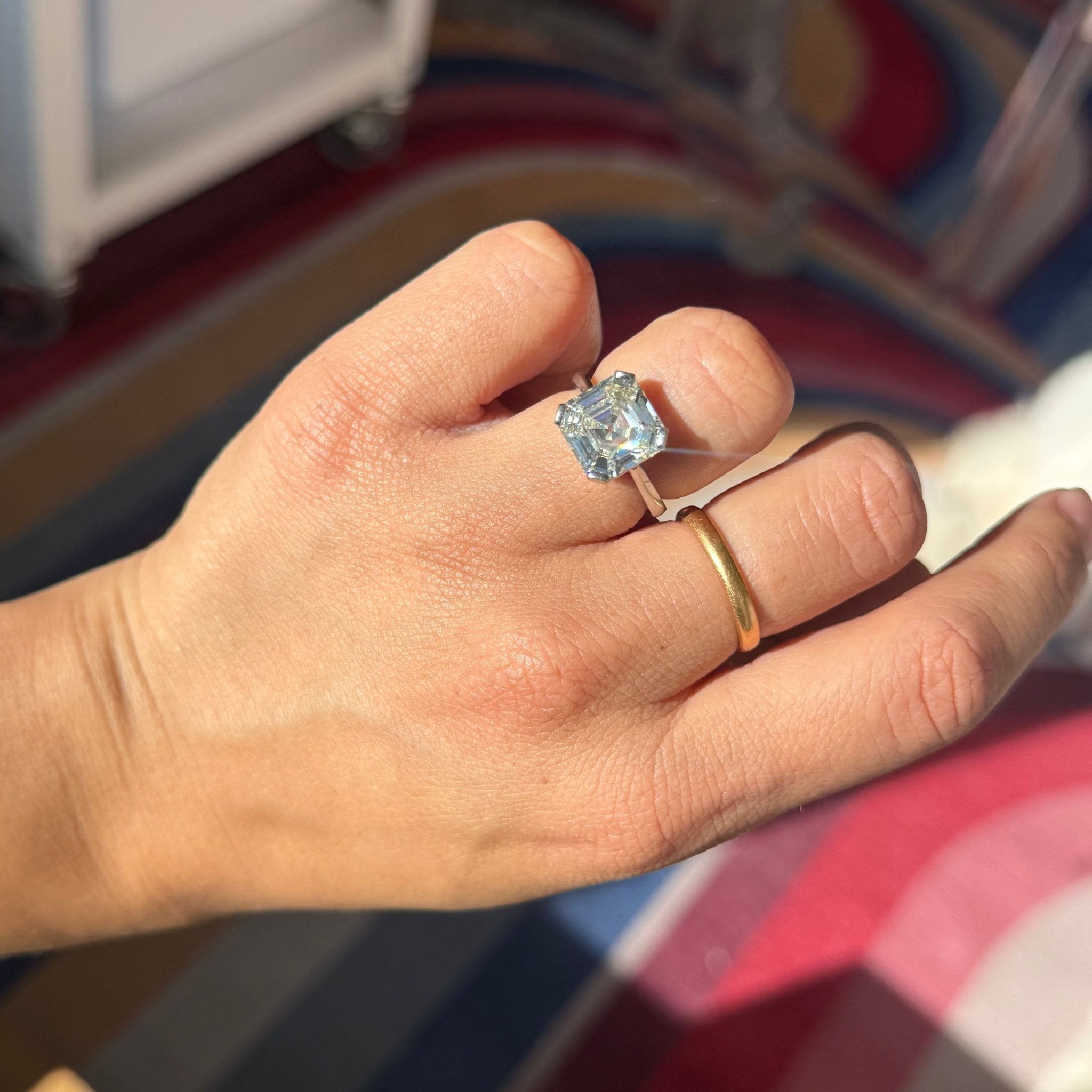 4.62ct Antique Asscher Cut Diamond Solitaire, GIA M VVS2