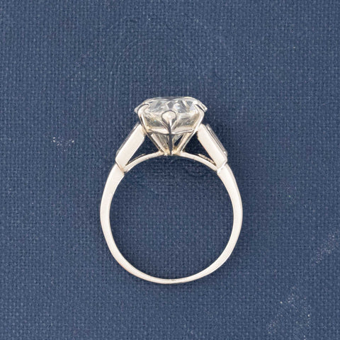 4.63ct Vintage Pear Cut Diamond Ring by Van Cleef & Arpels