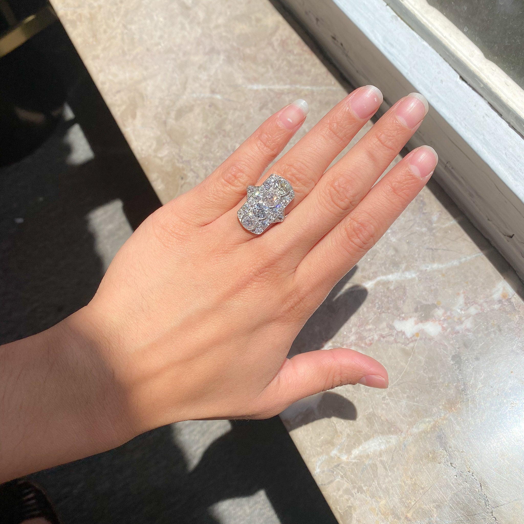 4.64ctw Edwardian Dinner Ring