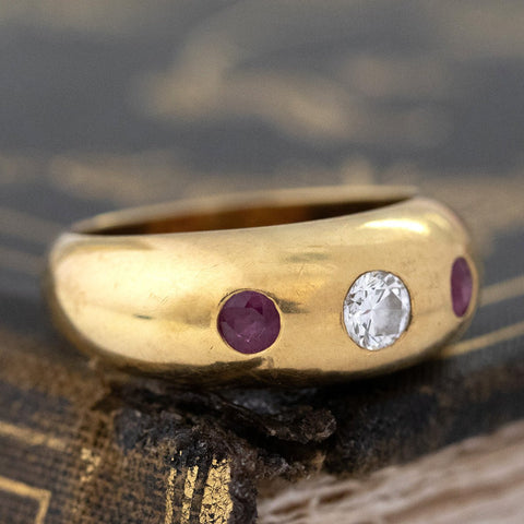 .46ctw Diamond & Ruby Trilogy Dome Ring by Cartier