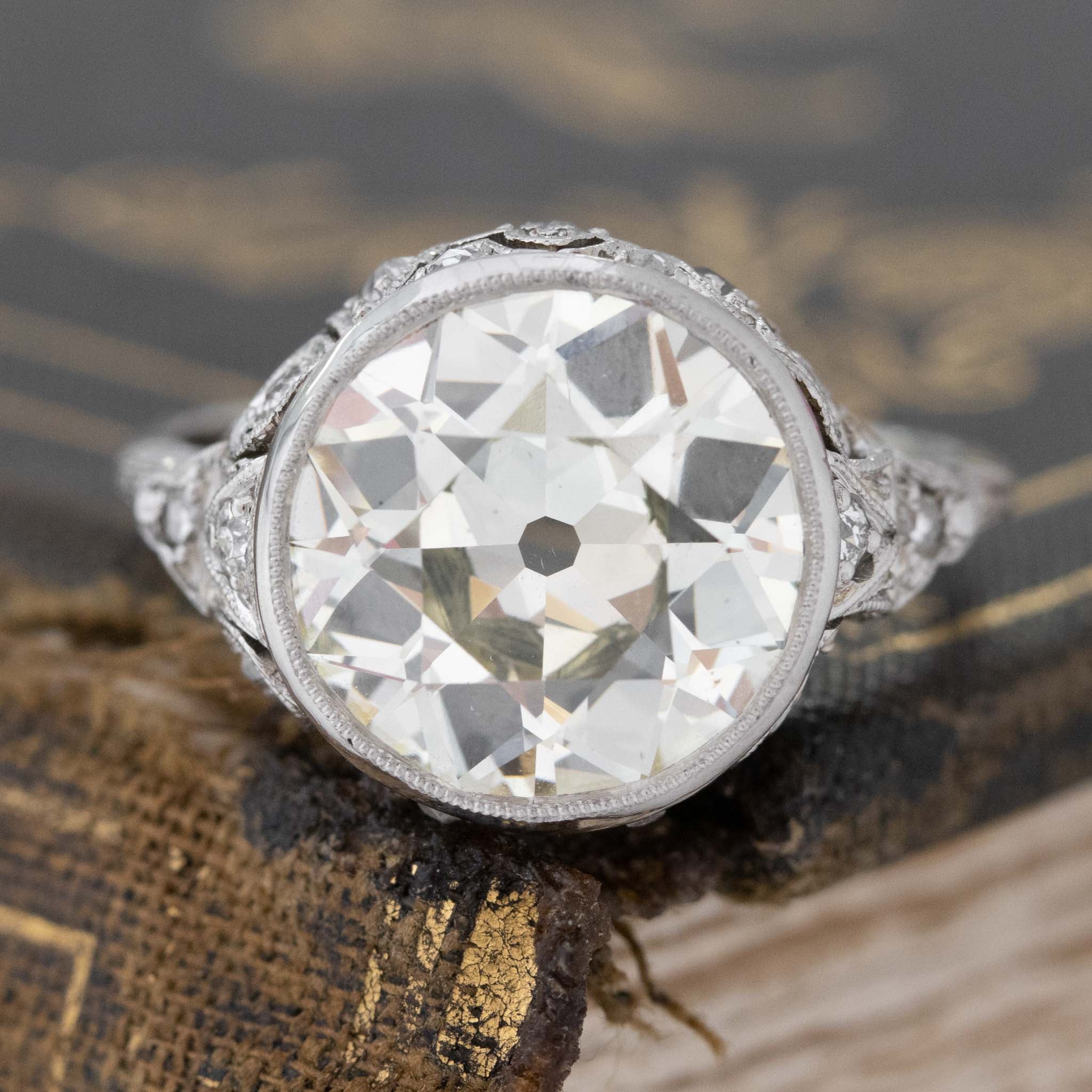 4.76ct Edwardian-era Old European Cut Diamond Solitaire, GIA S-T VS2