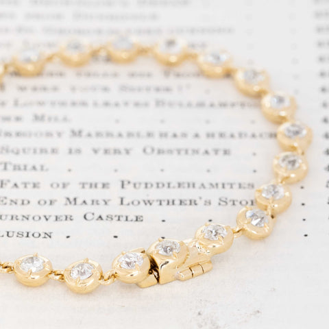 4.77ctw Old European Cut Diamond Tennis Bracelet