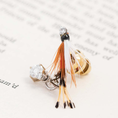 .47ctw Vintage Diamond Fishing Lure Pin