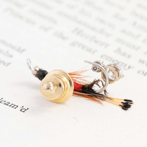 .47ctw Vintage Diamond Fishing Lure Pin