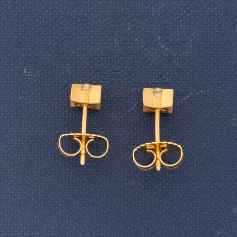 .48ctw Yellow Asscher Cut Diamond Star Stud Earrings
