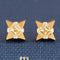 .48ctw Yellow Asscher Cut Diamond Star Stud Earrings