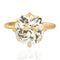 5.88ct GIA antique old mine cut diamond solitaire engagement ring, 18K yellow gold