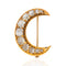 5.00ctw Antique Old Mine Cut Diamond Crescent Brooch