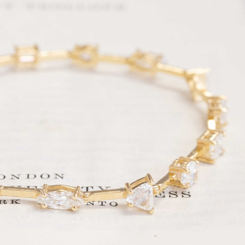 5.00ctw Mixed Cut Diamond Line Bracelet