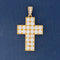 5.00ctw vintage Cartier France round brilliant diamond cross pendant in 18kt yellow gold
