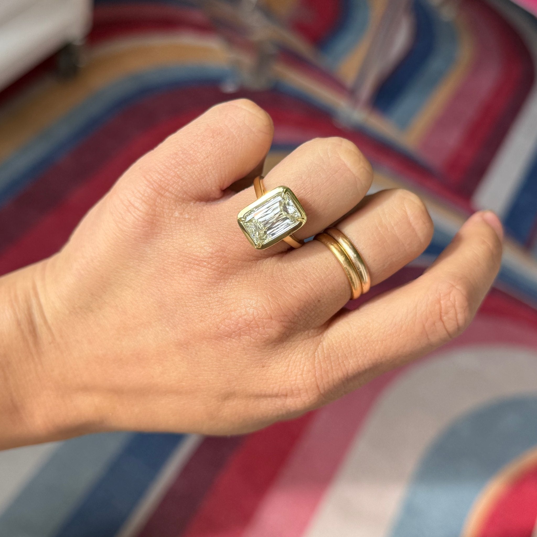 5.01ct Criss Cut Diamond Solitaire, GIA M SI1