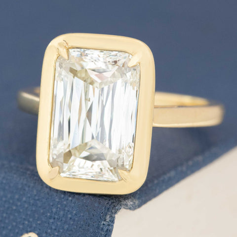 5.01ct Criss Cut Diamond Solitaire, GIA M SI1