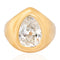 5.01ct Pear Cut Diamond Bezel Solitaire, GIA