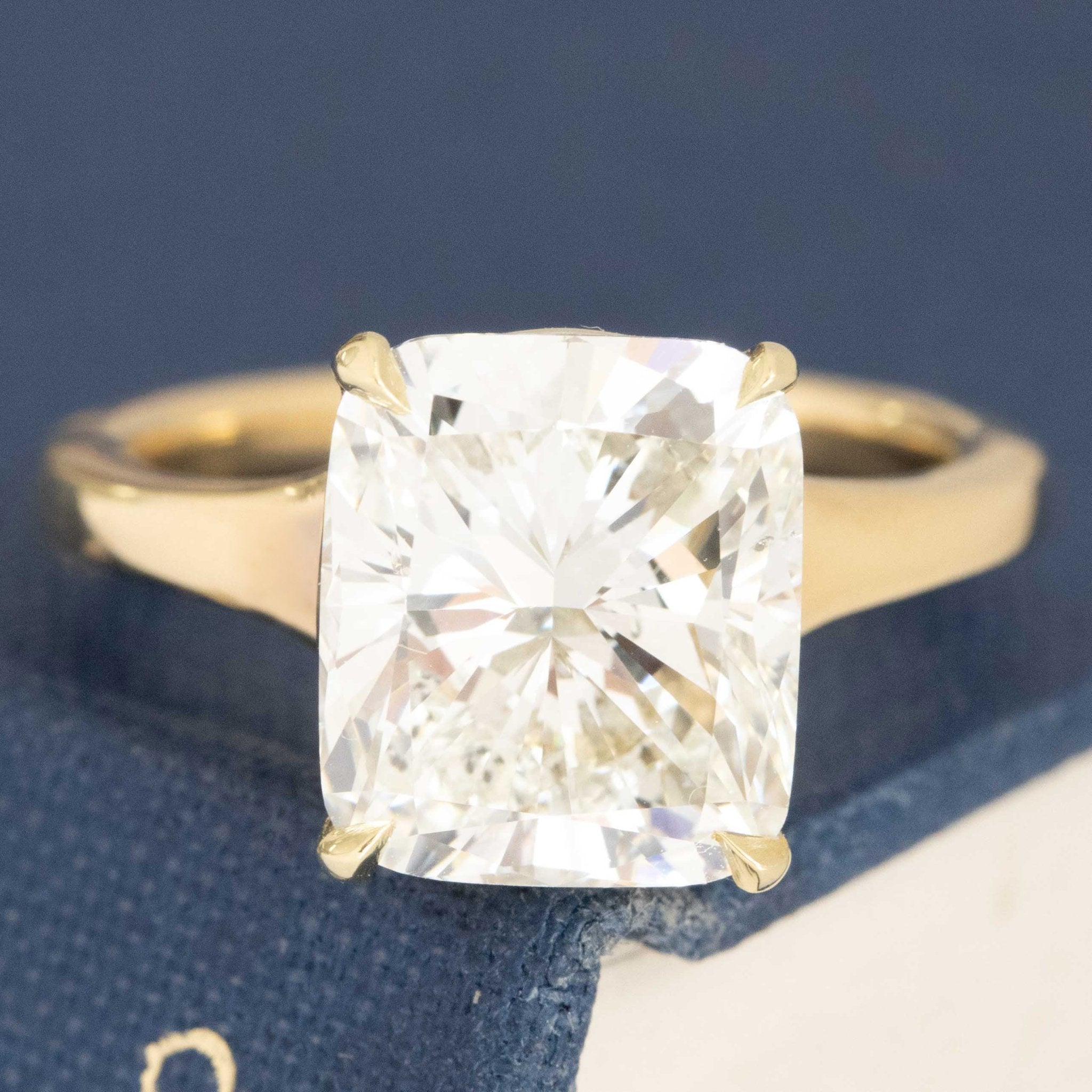 5.01ct Radiant Cushion Cut Diamond Solitaire, GIA