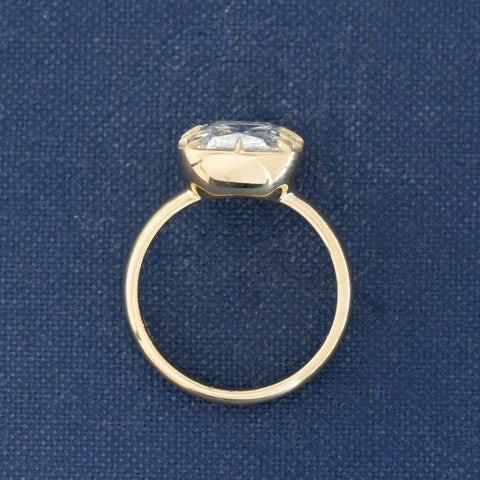 5.02ct Elongated Cushion Cut Diamond Collet Solitaire, GIA M SI1