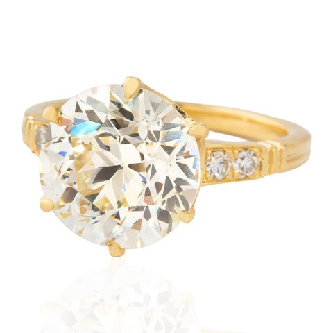 5.03ct Transitional Cut Diamond Ring, GIA
