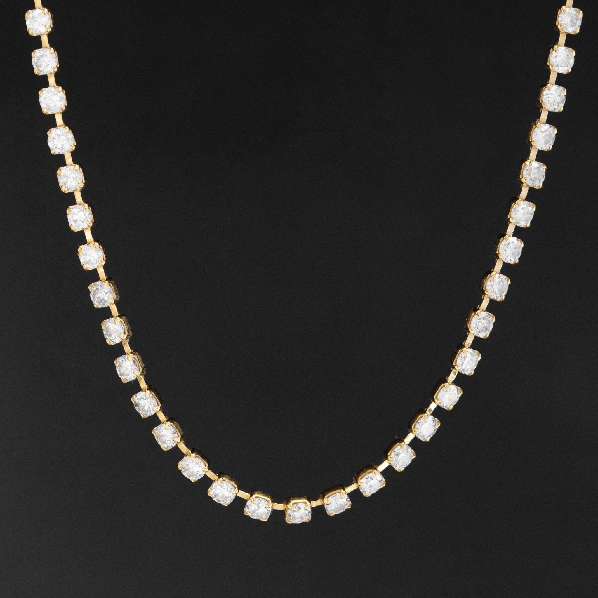 5.05ctw Round Brilliant Cut Diamond Tennis Necklace