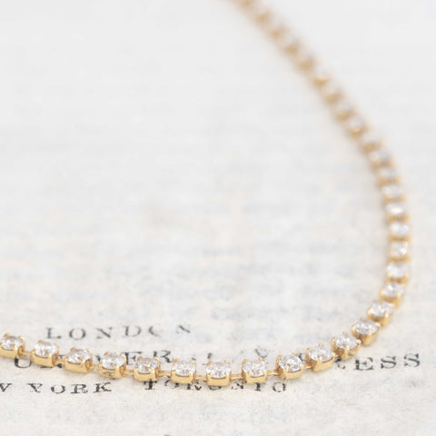 5.05ctw Round Brilliant Cut Diamond Tennis Necklace