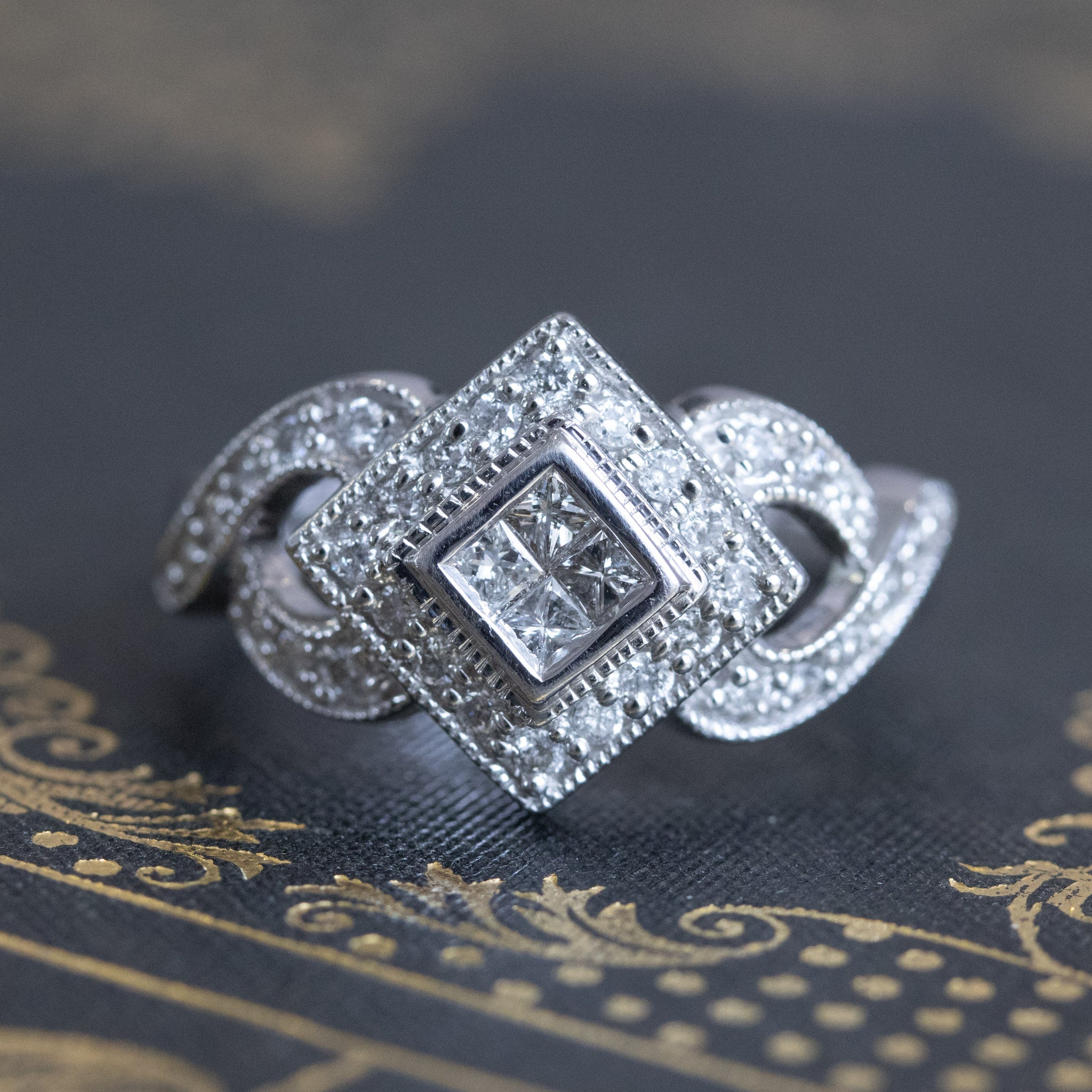 .50ctw Princess & Round Brilliant Diamond Dinner Ring