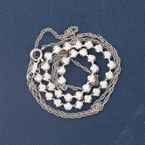 .50ctw Round Brilliant Cut Diamond Line Necklace