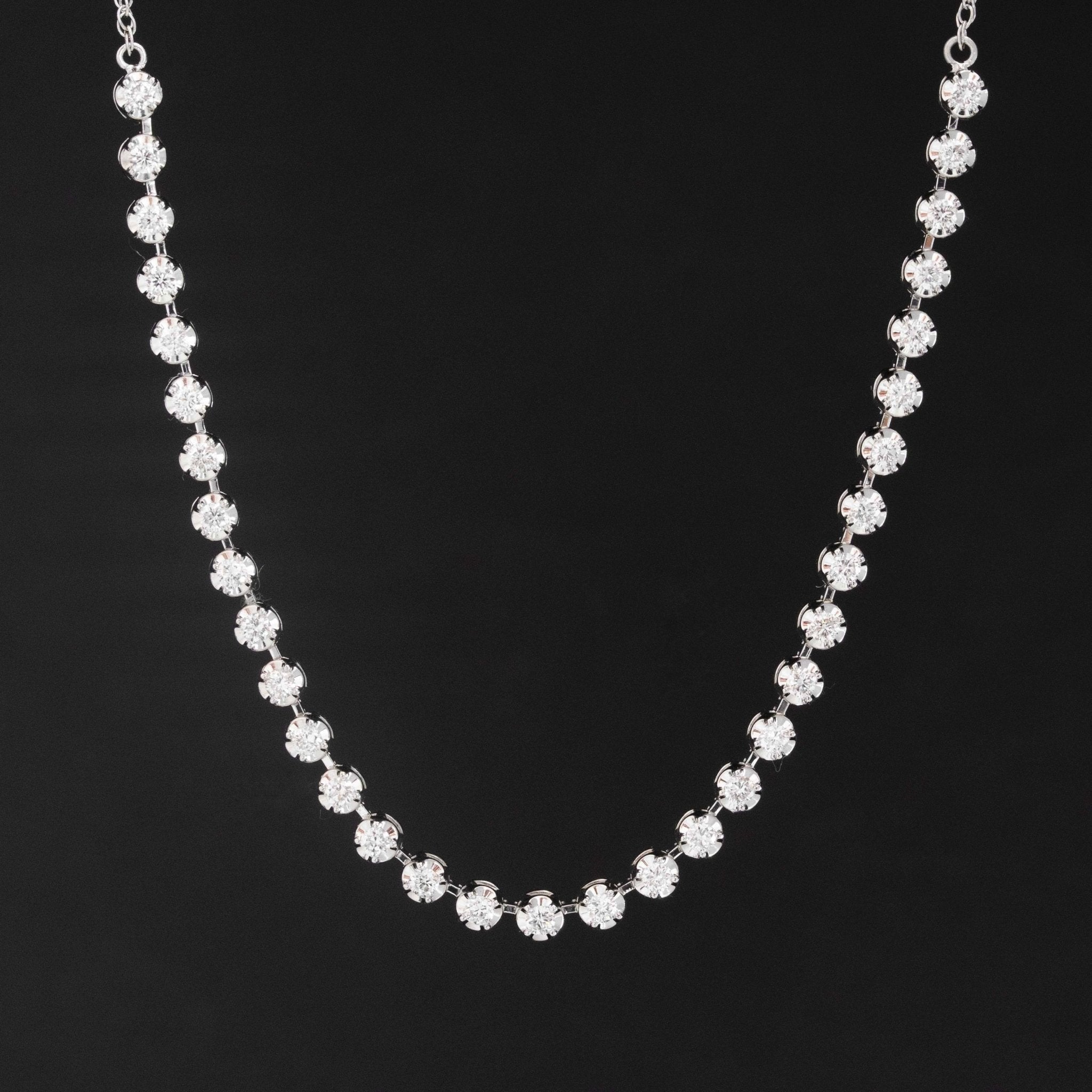 .50ctw Round Brilliant Cut Diamond Line Necklace