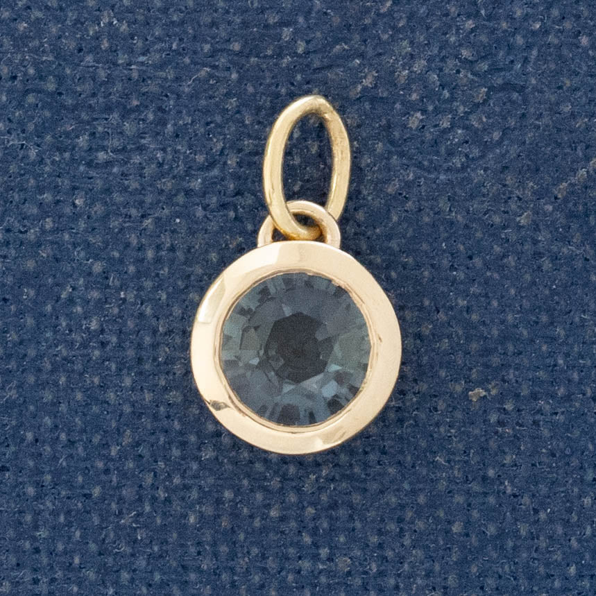 .51ct Sapphire Bezel Charm