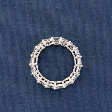5.21ctw Asscher Cut Diamond Eternity Band