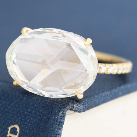 5.24ct Oval Rose Cut Diamond Solitaire, by Fred Leighton