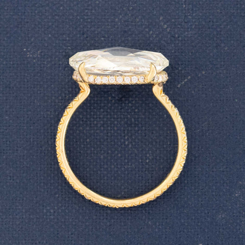 5.24ct Oval Rose Cut Diamond Solitaire, by Fred Leighton