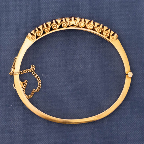 5.25ctw Antique Ruby & Diamond Bangle