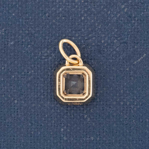 .52ct Asscher Cut Sapphire Bezel Charm