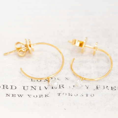 .52ctw Briolette Cut Diamond Hoop Earrings