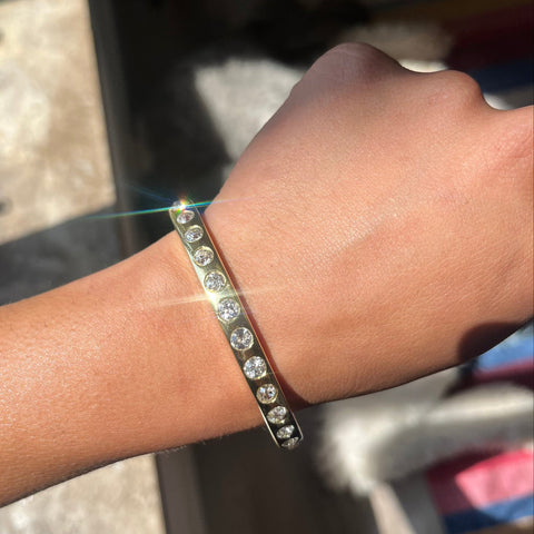 5.31ctw Old European Cut Diamond Bangle
