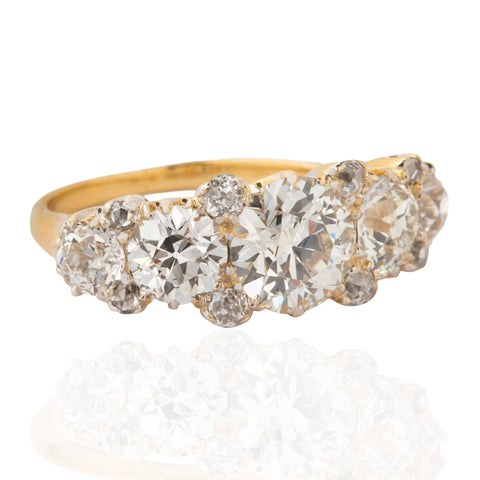 5.32ctw Antique Old European Cut Diamond Ring
