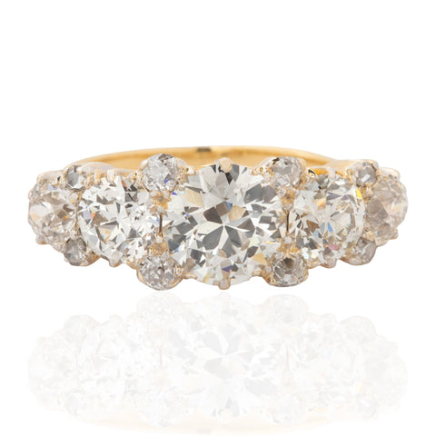 5.32ctw Antique Old European Cut Diamond Ring