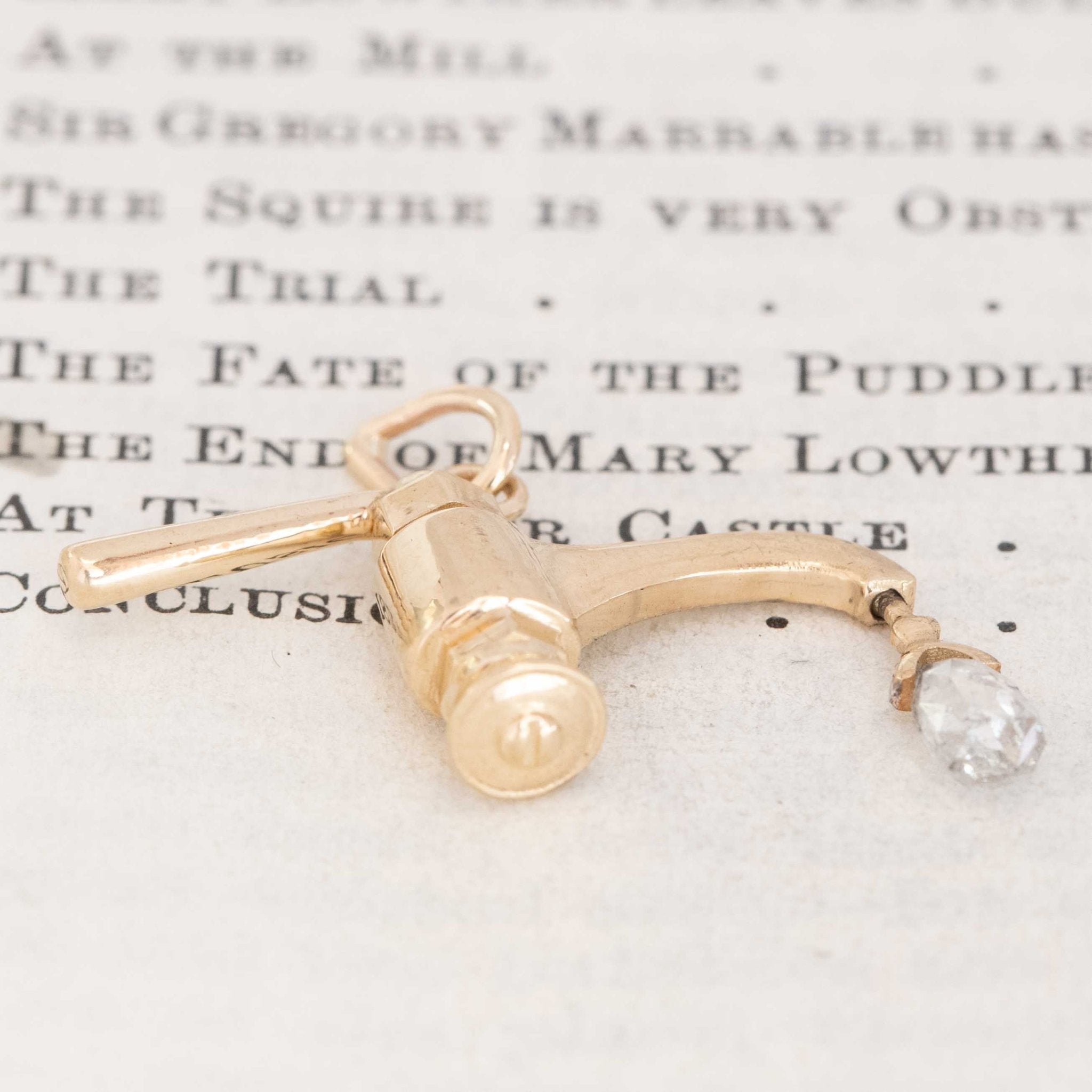 .53ct Briolette Cut Diamond Faucet Pendant