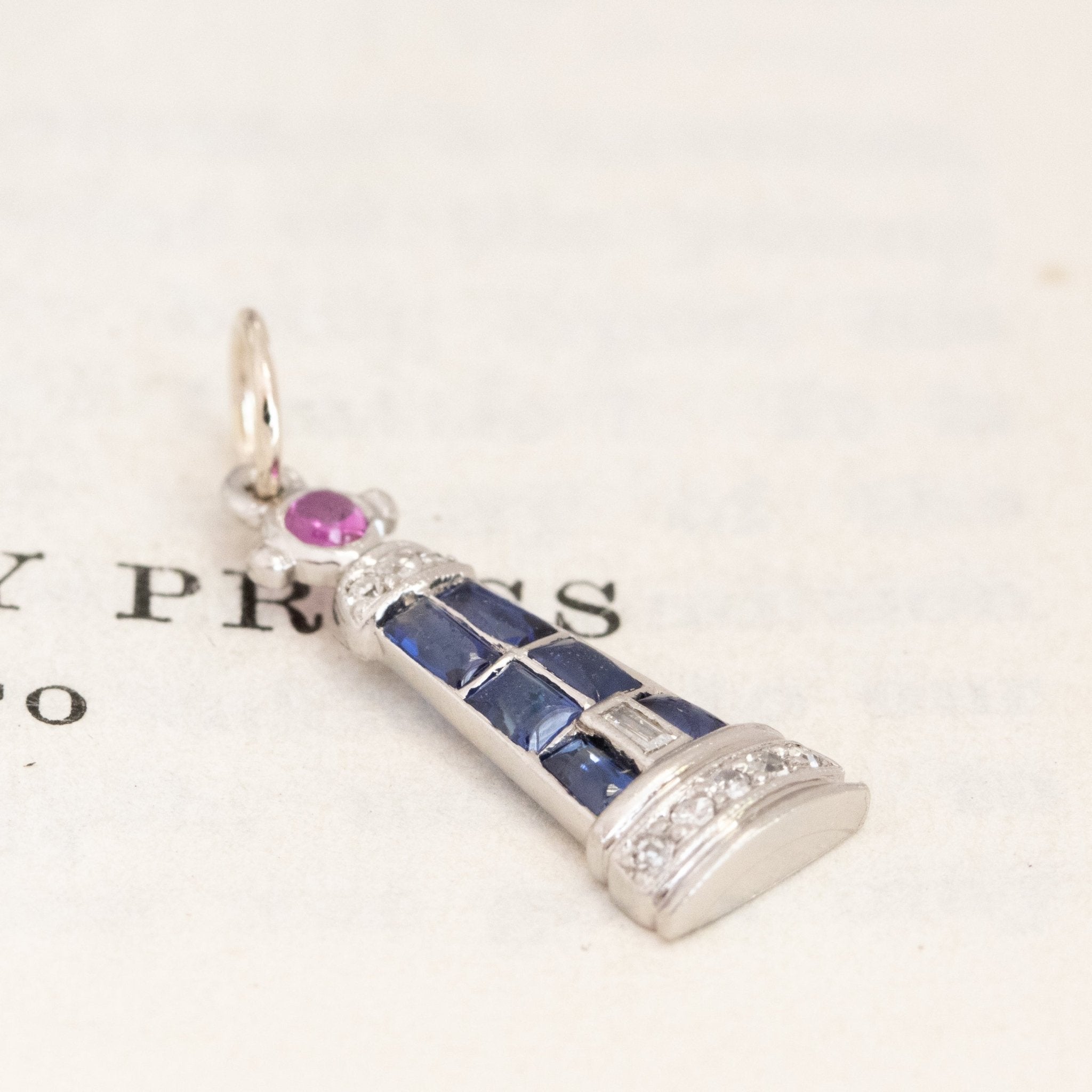 .53ctw Art Deco Diamond Lighthouse Charm