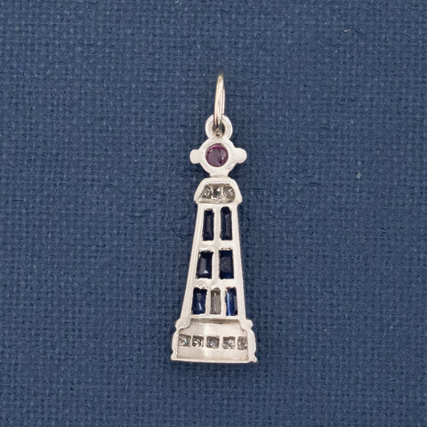 .53ctw Art Deco Diamond Lighthouse Charm