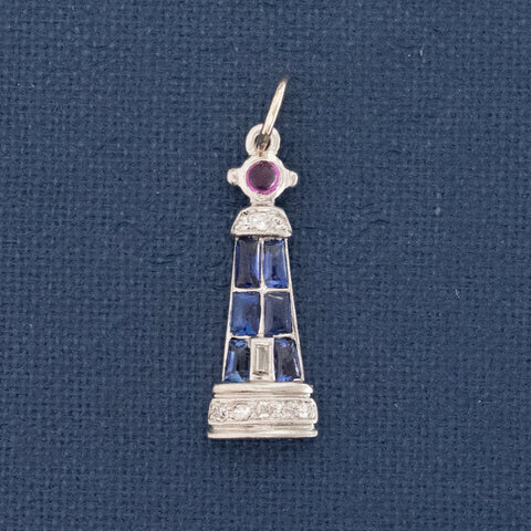 .53ctw Art Deco Diamond Lighthouse Charm