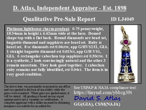 .53ctw Art Deco Diamond Lighthouse Charm