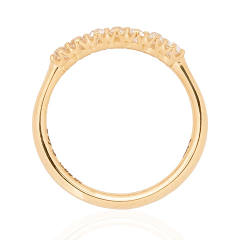 .53ctw Petite Old Mine Cut Diamond 7-Stone Band